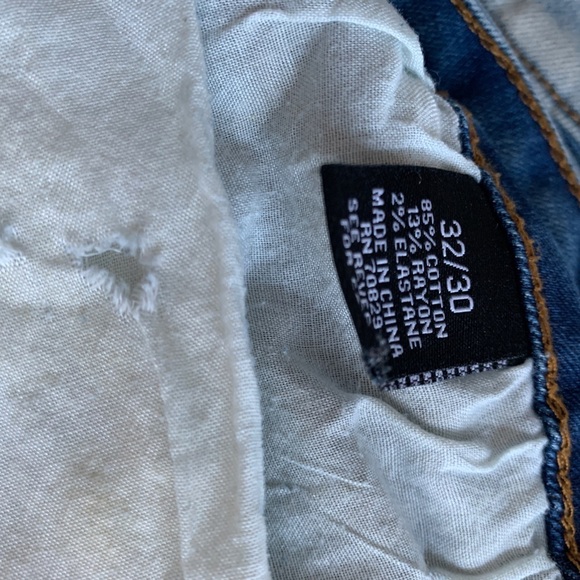 MENS CJ BLACK PREMIUM DISTRESSED SKINNY FLEX Dark Blue Wash JEANS - Picture 9 of 9